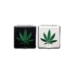 Cigaret Etui Metal Cannabis