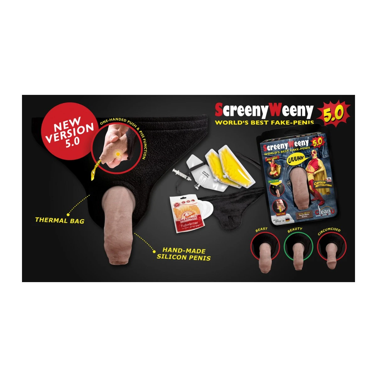 Screeny Weeny Fake Penis 6.0 Beauty Nordic White 2 Screeny Weeny Fake Penis 6.0 Beauty Nordic White - Billede 2