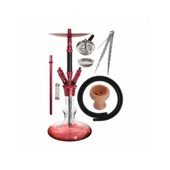 Vandpibe Kaya Elox Corbon Rød 70cm -Headshoppen Salgsbutik vandpibe kaya elox corbon rod 70cm 4